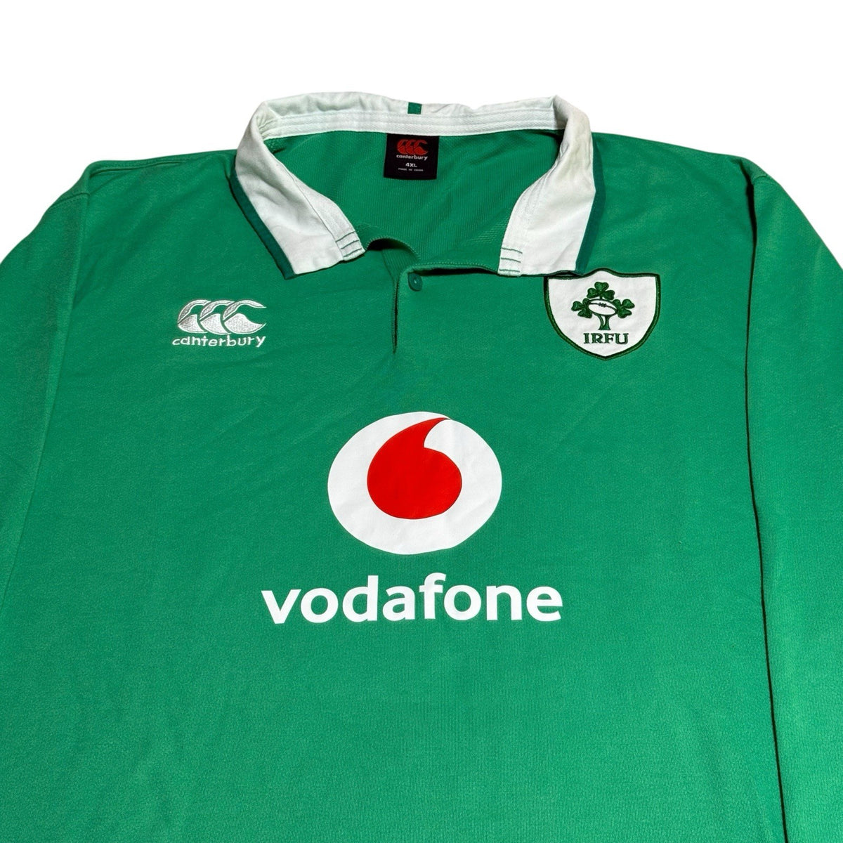 Ireland Canterbury Rugby Shirt Mens 4XL Green Jersey Top Longsleeve Union IRFU