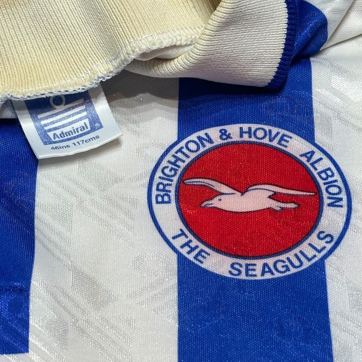 BRIGHTON & HOVE ALBION 1994-1997 HOME SHIRT FOOTBALL JERSEY XL 46”