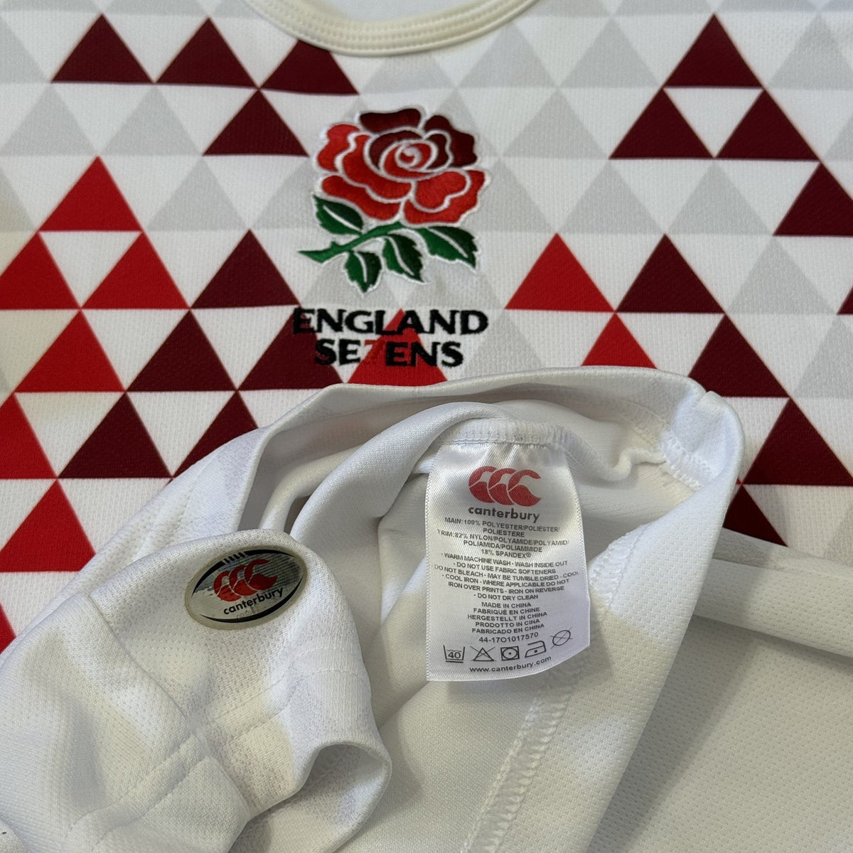England Rugby Sevens Canterbury Medium Men’s 2013 Vintage Jersey White Red