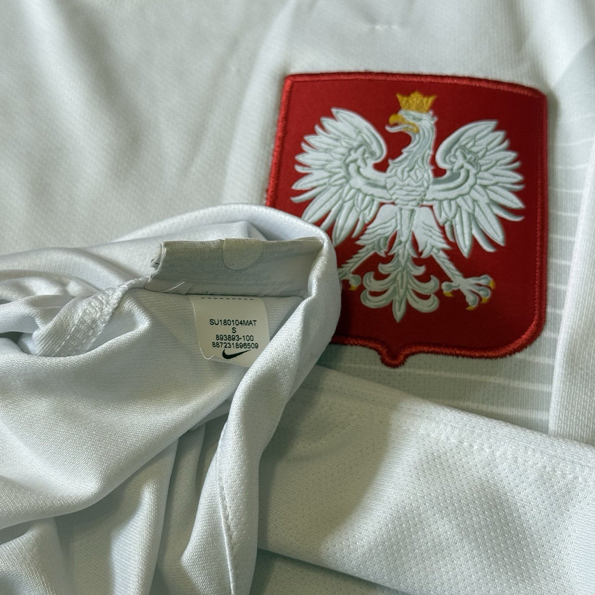 POLAND 2018 2019 HOME FOOTBALL SHIRT NIKE NATIONAL TEAM JERSEY SIZE SMALL