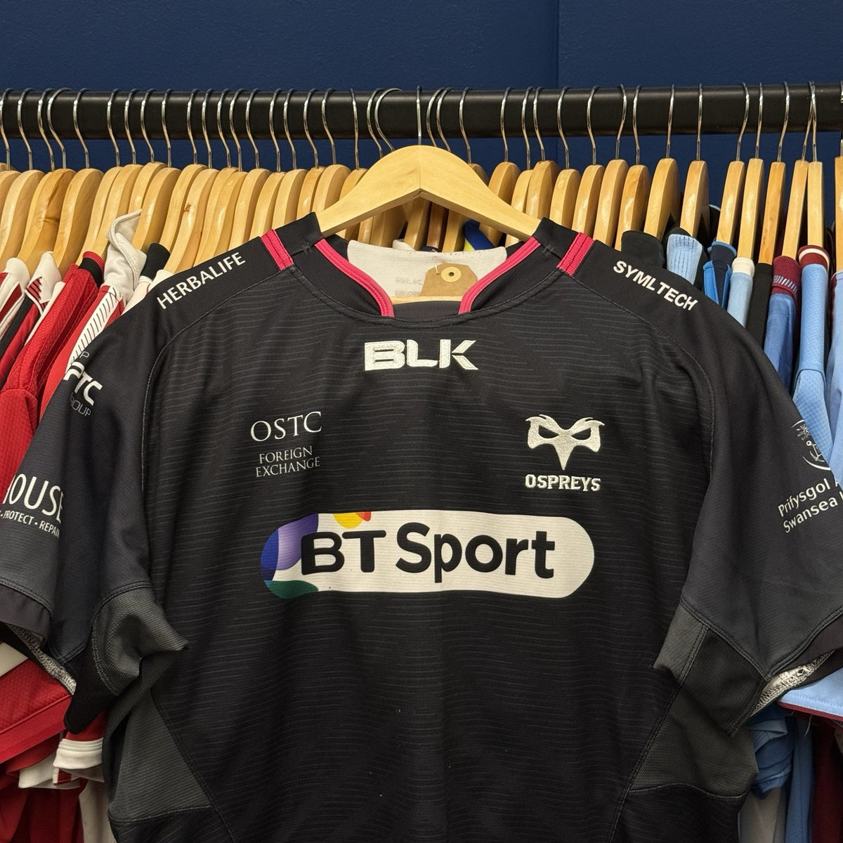 Ospreys Rugby Union 2015/16 Jersey Shirt BLK Size XL BT Sport