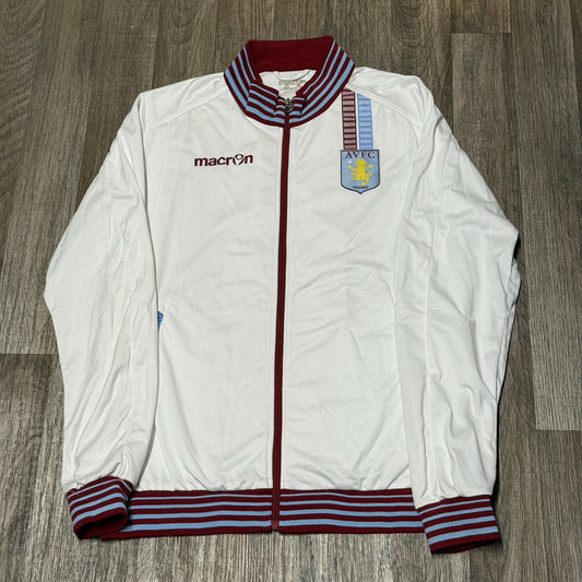 Aston Villa Football Jacket Full Zip Macron 2014/15 Size 2XL / 3XL EUR