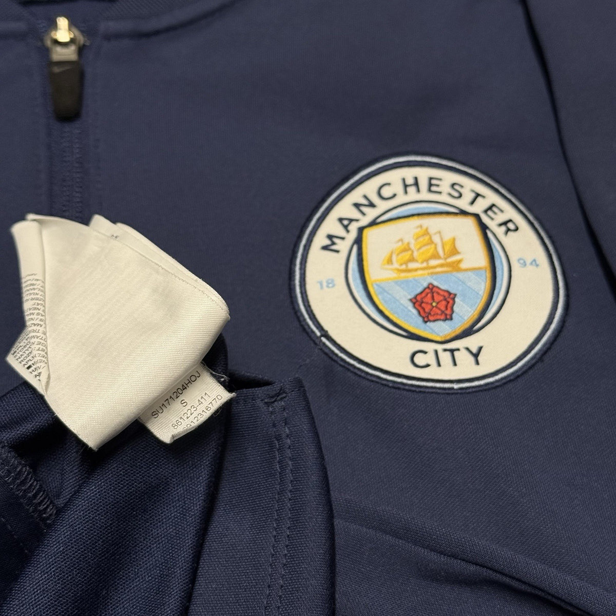 Nike Manchester City Training Top Full Zip Jacket Blue Mens Small