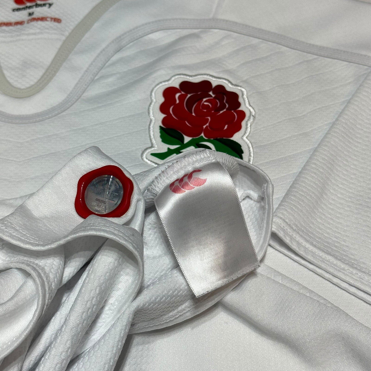 Canterbury England Rugby Shirt Mens M White 2015/2016 Jersey Union Rose