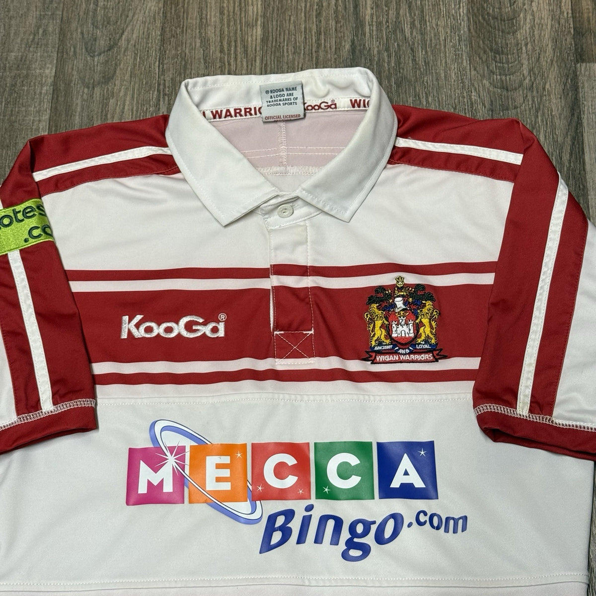 WIGAN WARRIORS VINTAGE JERSEY RUGBY UNION SHIRT KOOGA MEN XL EXTRA LARGE