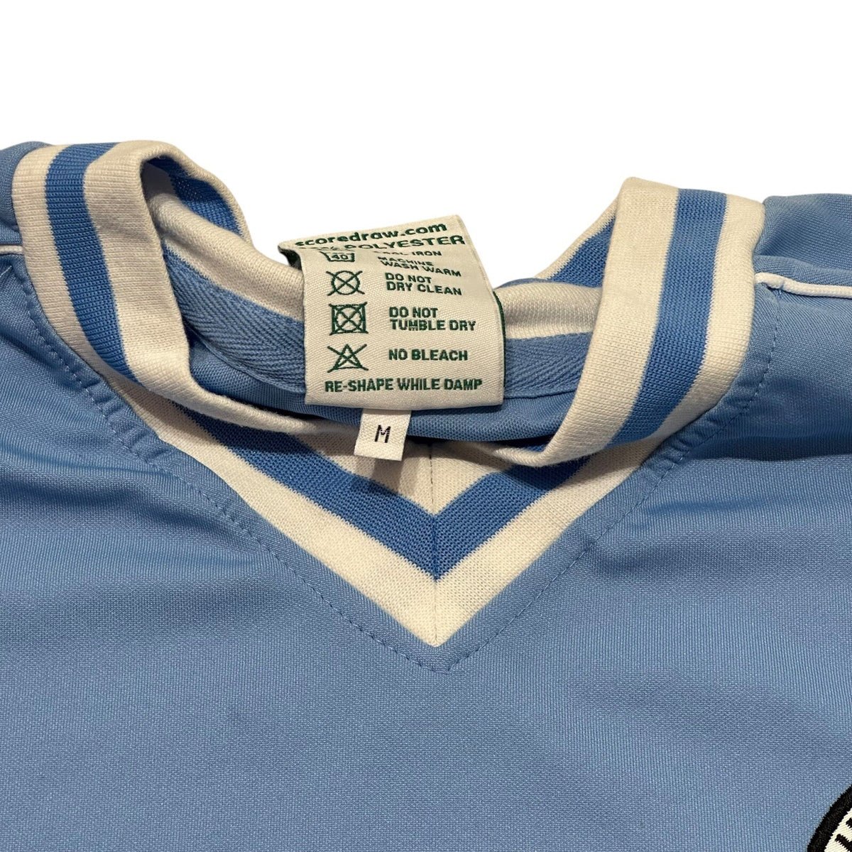Manchester City 1982 Retro Home Football Shirt Score Draw Saab Adult Medium