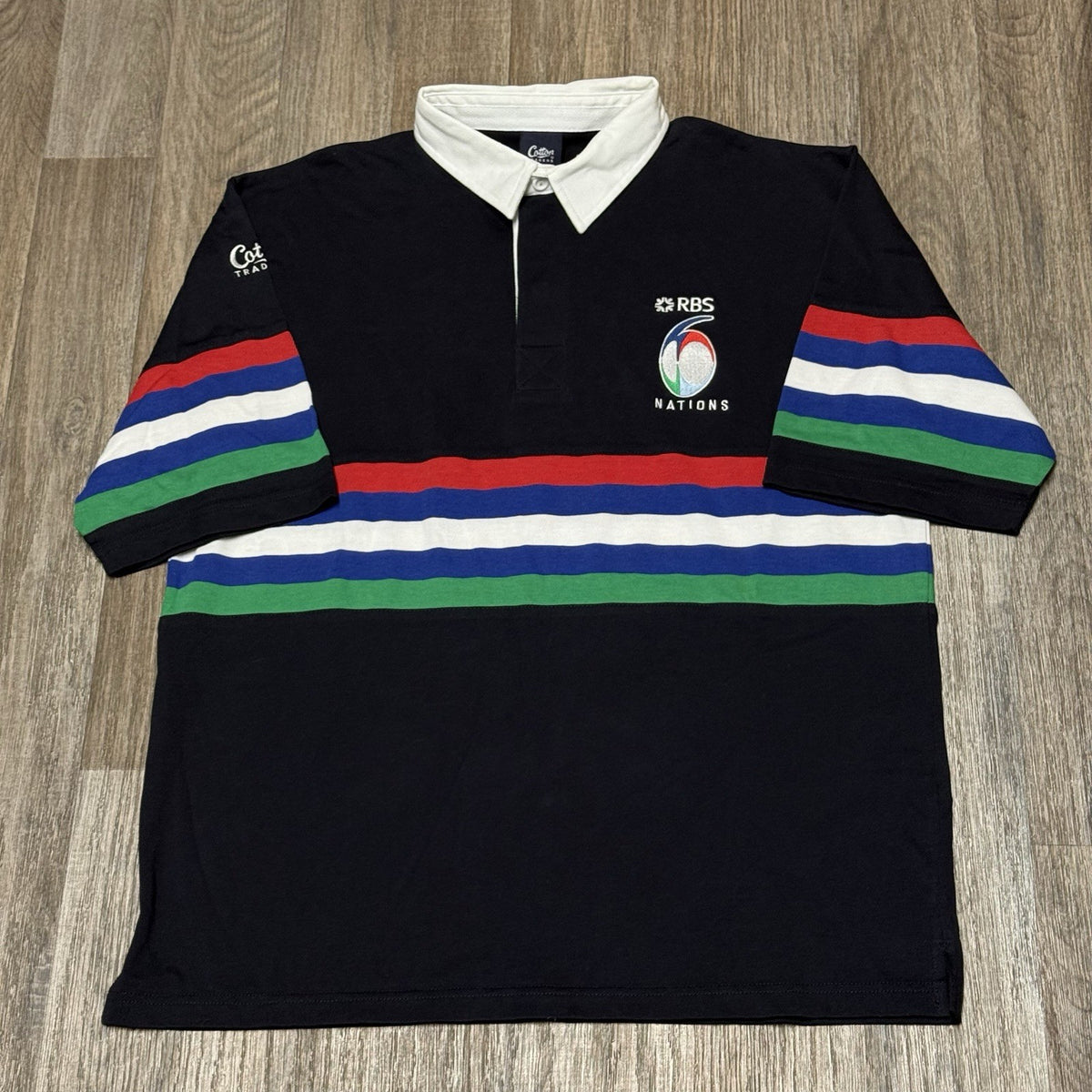 SIX NATIONS RBS RUGBY UNION SHIRT COTTON TRADERS JERSEY SIZE LARGE ADULTS