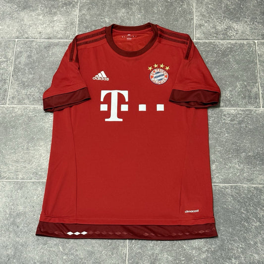 BAYERN MUNICH HOME FOOTBALL SHIRT 15/16 MENS ADIDAS JERSEY SIZE Medium