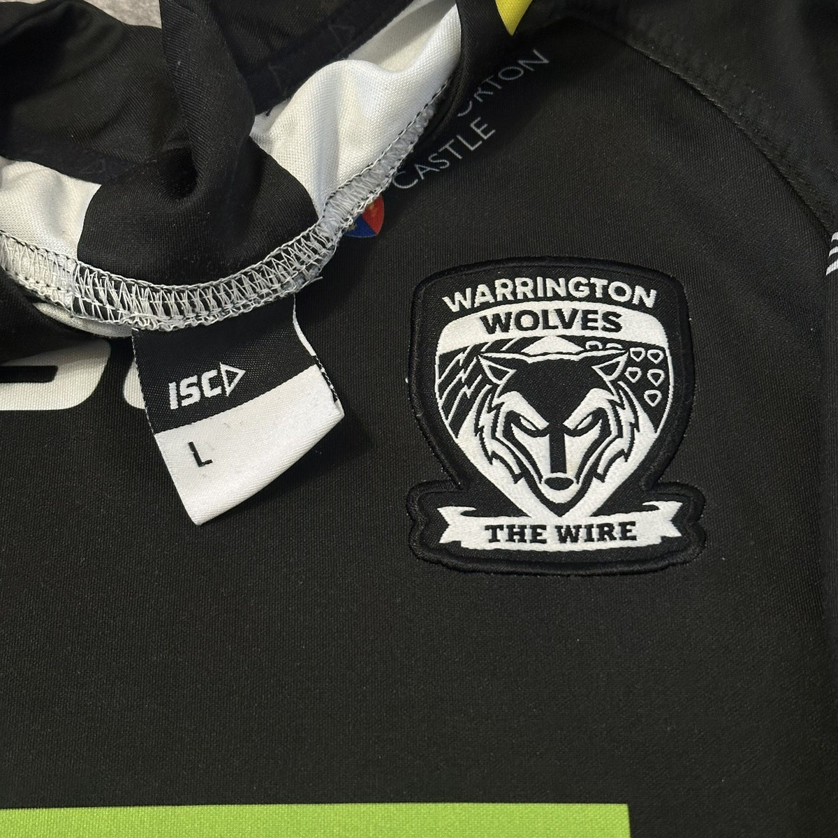 Warrington Wolves Rugby Super League Away Shirt 2018 ISC Large L Adults Jersey