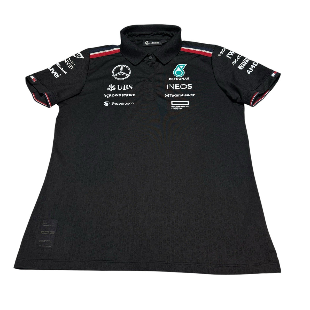 MERCEDES AMG PETRONAS F1 TOMMY HILFIGER Men L 2024 Polo Shirt VGC Team Issue