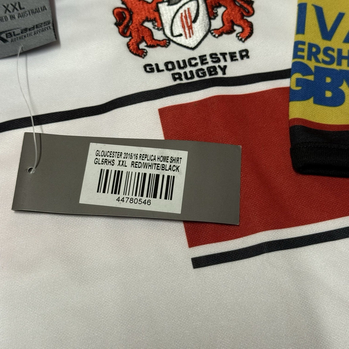 Gloucester Rugby Home Shirt 2015/2016 - XBlades XXL 2XL Jersey Top New with Tags