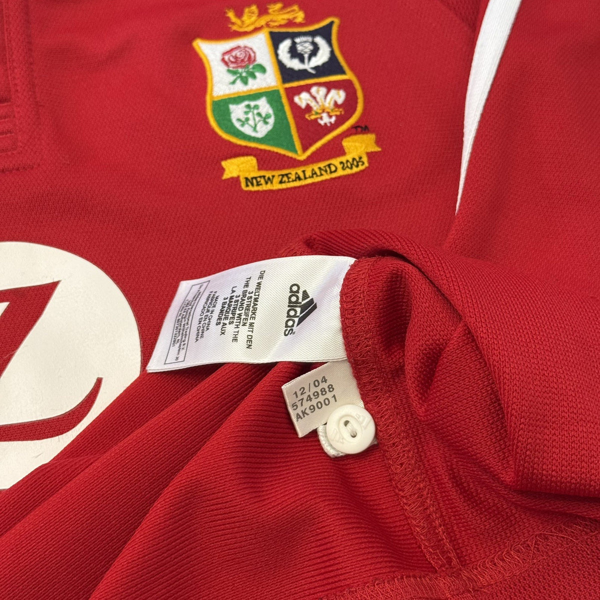 British and Irish Lions Rugby Shirt Large Adults 2005 New Zealand Tour Adidas