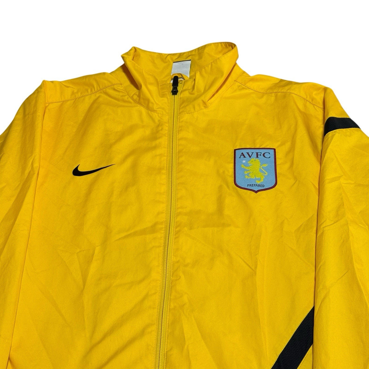 Vintage Nike Aston Villa Football Club Yellow Track Jacket 2011/12 Size XL