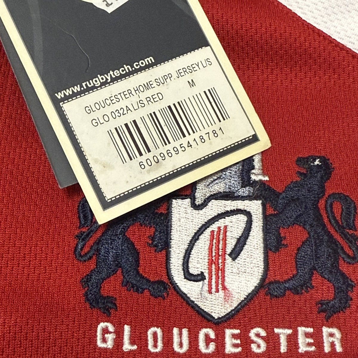 Gloucester Rugby Home Shirt 2007/2009 NEW Rugbytech Medium Long Sleeve Jersey