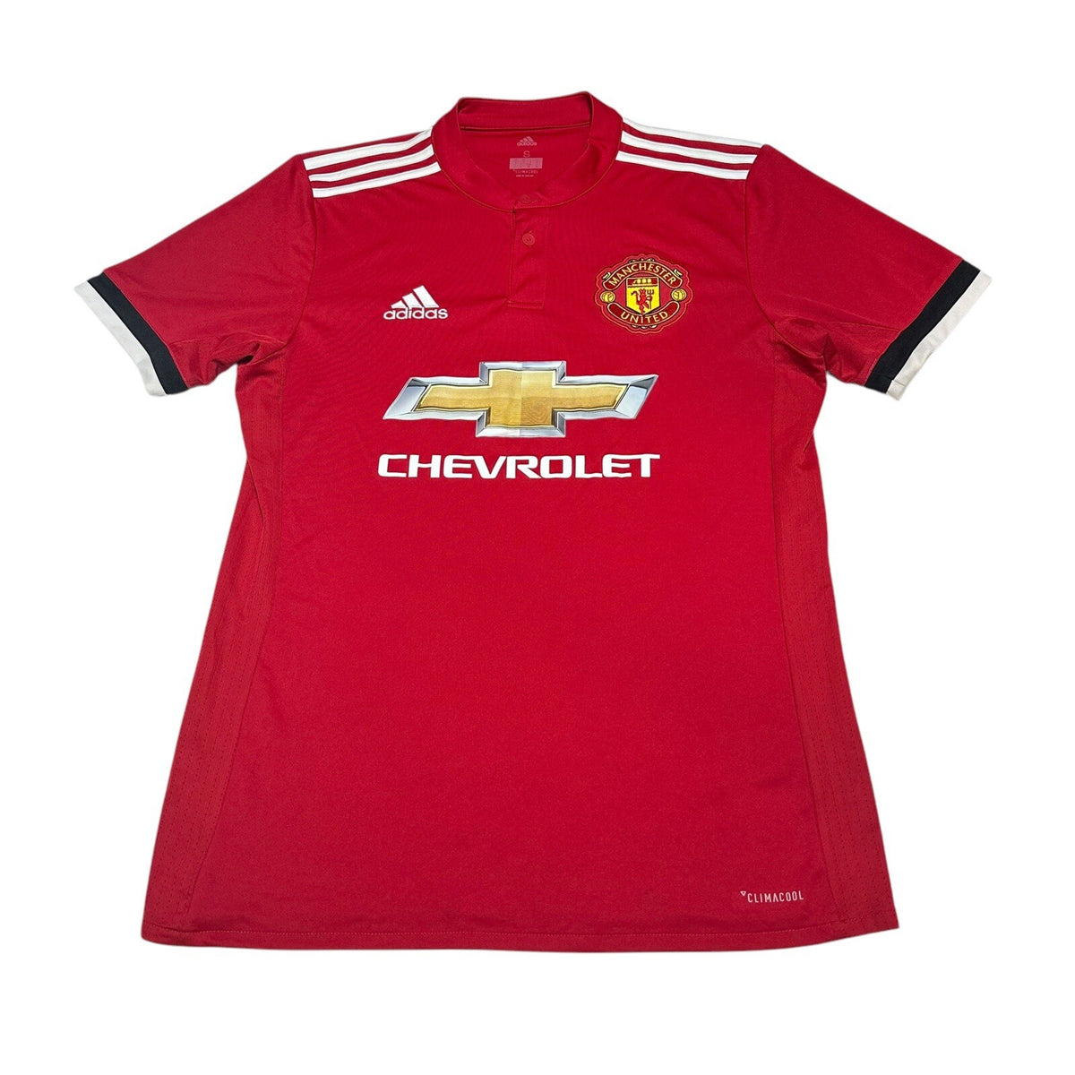 Manchester United FC Home Shirt 2017/18 Mens Size S Adidas Chevrolet