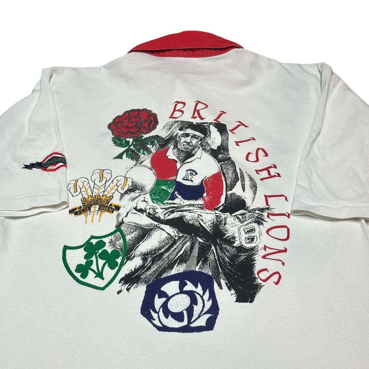 Vintage British Lions Rugby Shirt Mens M/L White Umbro 1989 Australia Union
