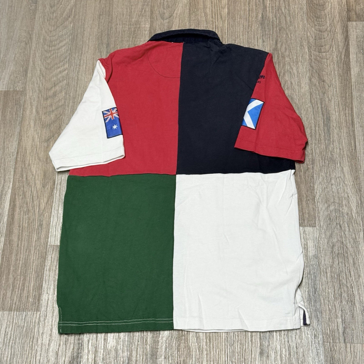 Cotton Traders Rugby Polo Shirt 10 Nations 6 Size Medium Men's Short Sleeve