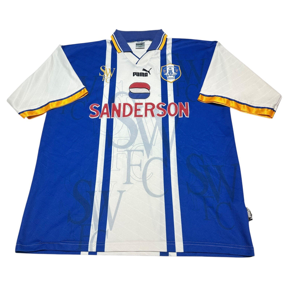 SHEFFIELD WEDNESDAY 1995/1997 HOME FOOTBALL SHIRT PUMA VINTAGE JERSEY SIZE XL