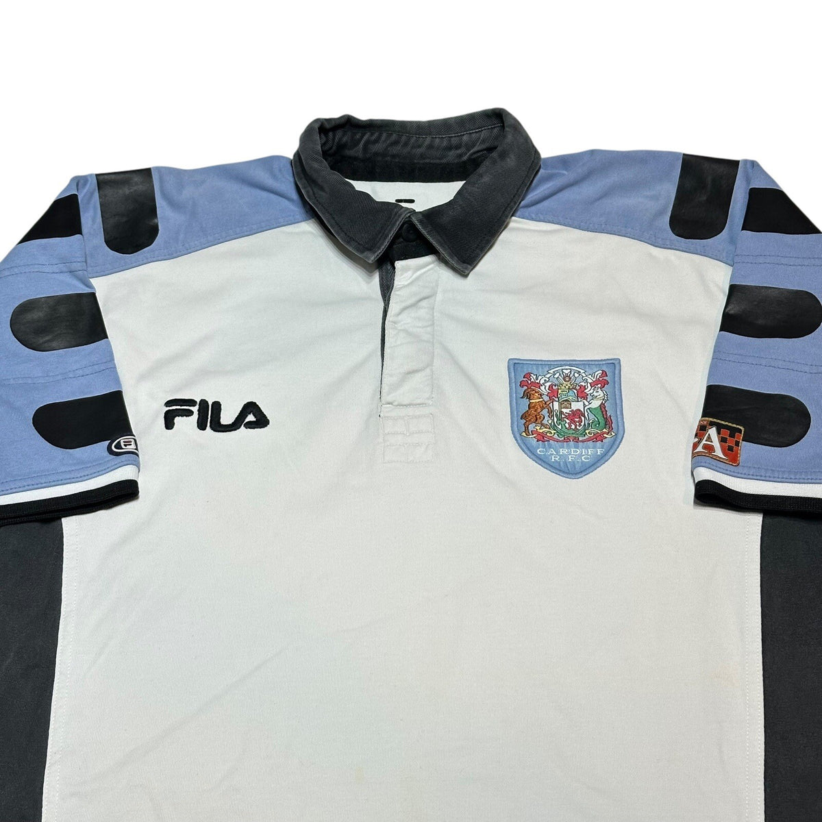 CARDIFF 1999/2000 RUGBY UNION JERSEY FILA VINTAGE SHIRT SIZE M ADULT
