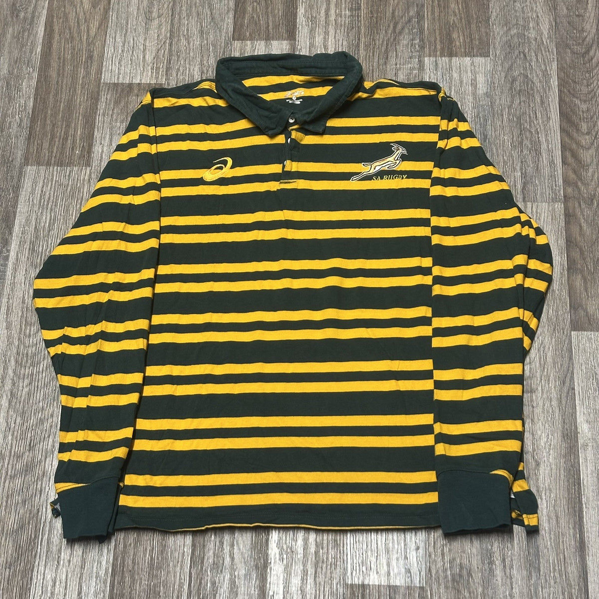 South Africa Rugby Union Asics Cotton Long Sleeve Shirt Springboks 2XL Adults