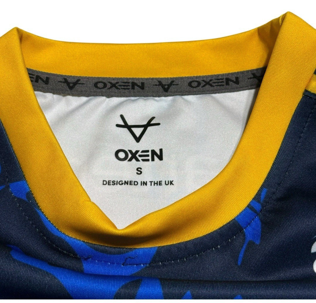 Leeds Rhinos Rugby Shirt Small Warm Up Longsleeve Jersey OXEN