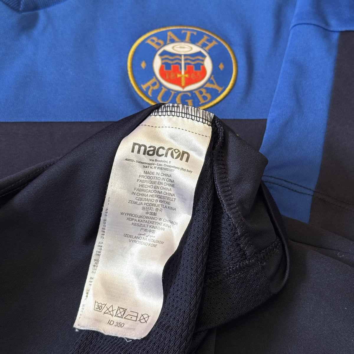 Bath Rugby Training Top Macron Size XS Adults / Large Youth