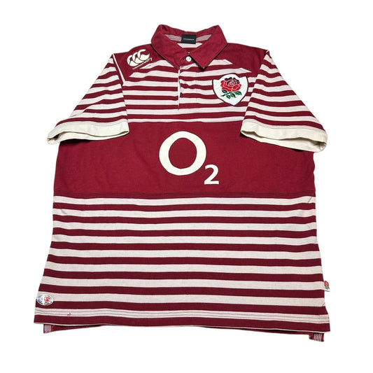 England 2013/14 Away Rugby Shirt Canterbury Striped Short Sleeve Men’s XL