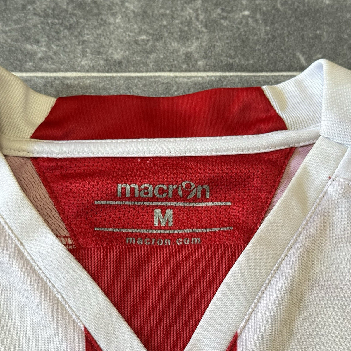 Newquay Home Football Shirt Match Worn Long sleeve Jersey Number 6 Macron