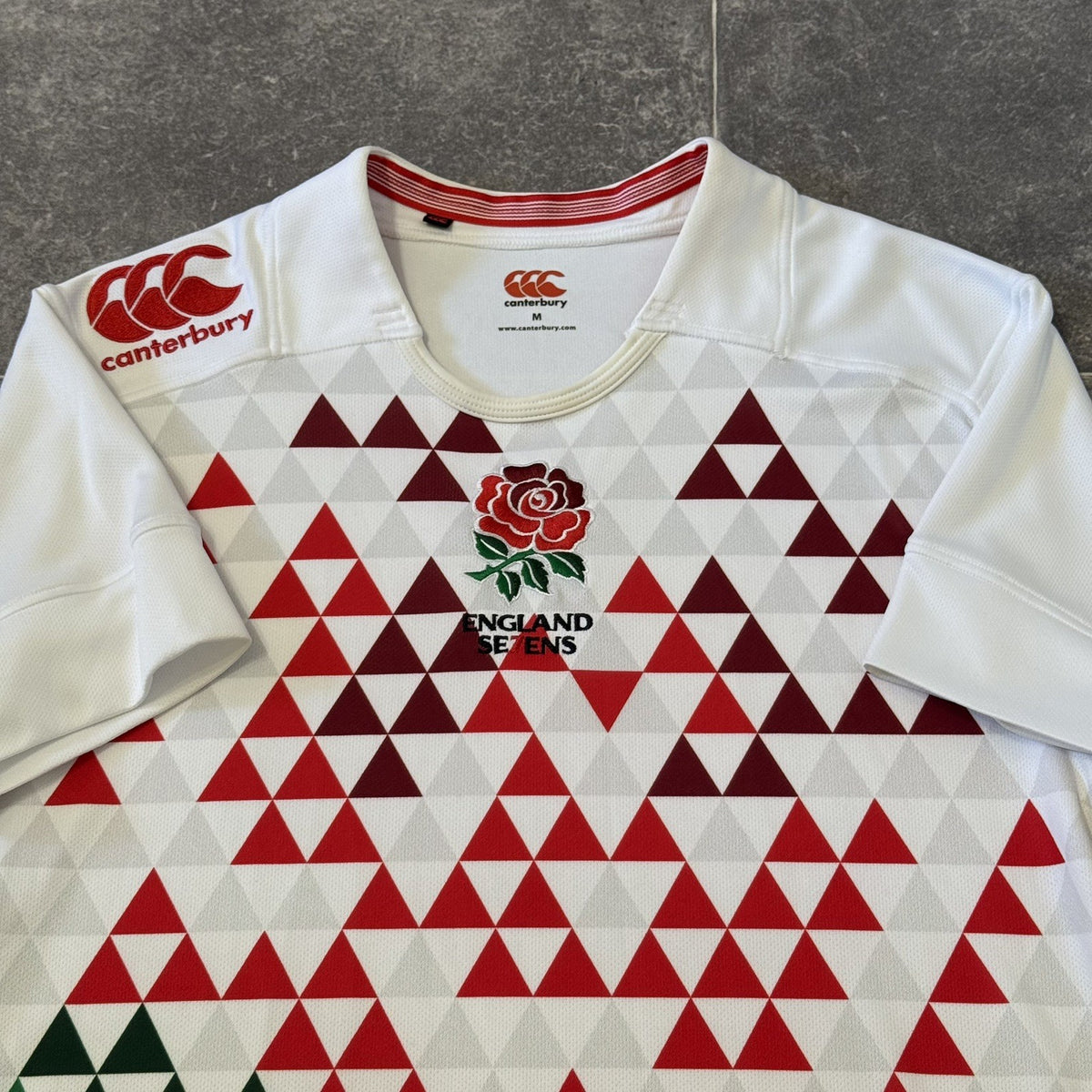 England Rugby Sevens Canterbury Medium Men’s 2013 Vintage Jersey White Red