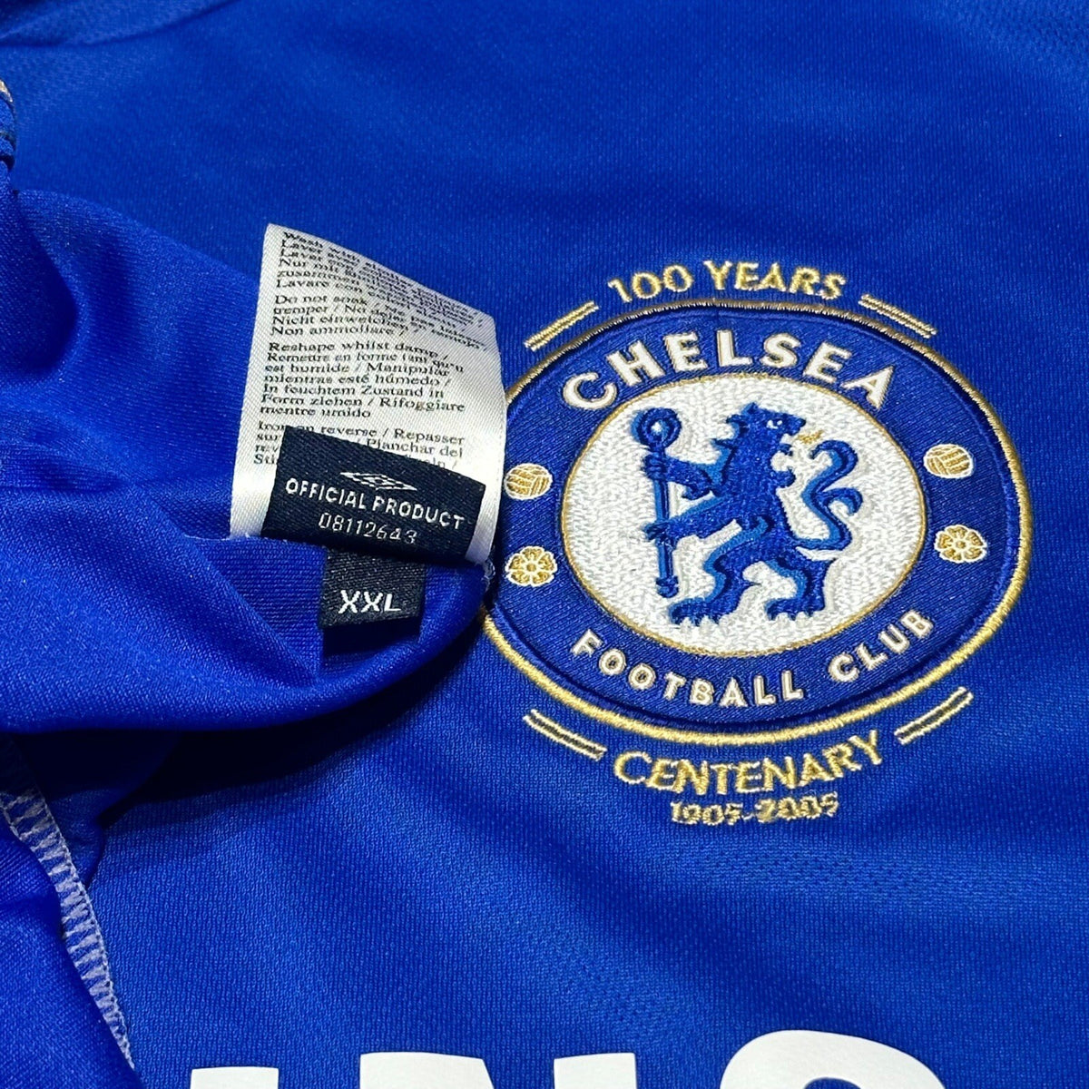 CHELSEA 2005/2006 CENTENARY HOME FOOTBALL SHIRT JERSEY UMBRO SIZE XXL #8 LAMPARD