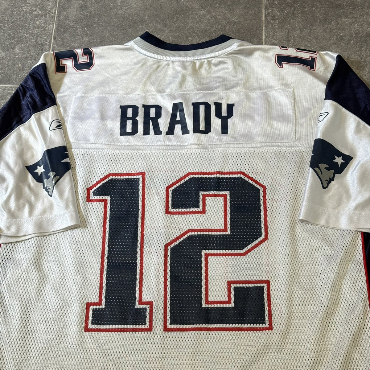 NEW ENGLAND PATRIOTS NFL JERSEY #12 TOM BRADY AUTHENTIC REEBOK SIZE 2XL XXL