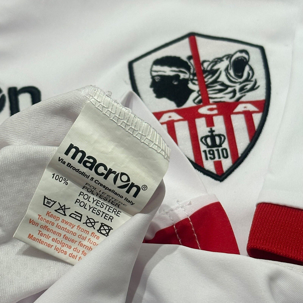 AC Ajaccio Official Macron 2014-2015 Away Football Shirt Adult Small Jnr XL