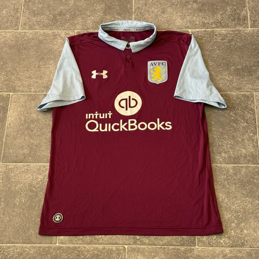 Aston Villa Home Football Shirt 2016/17 Men’s Large Under Armour