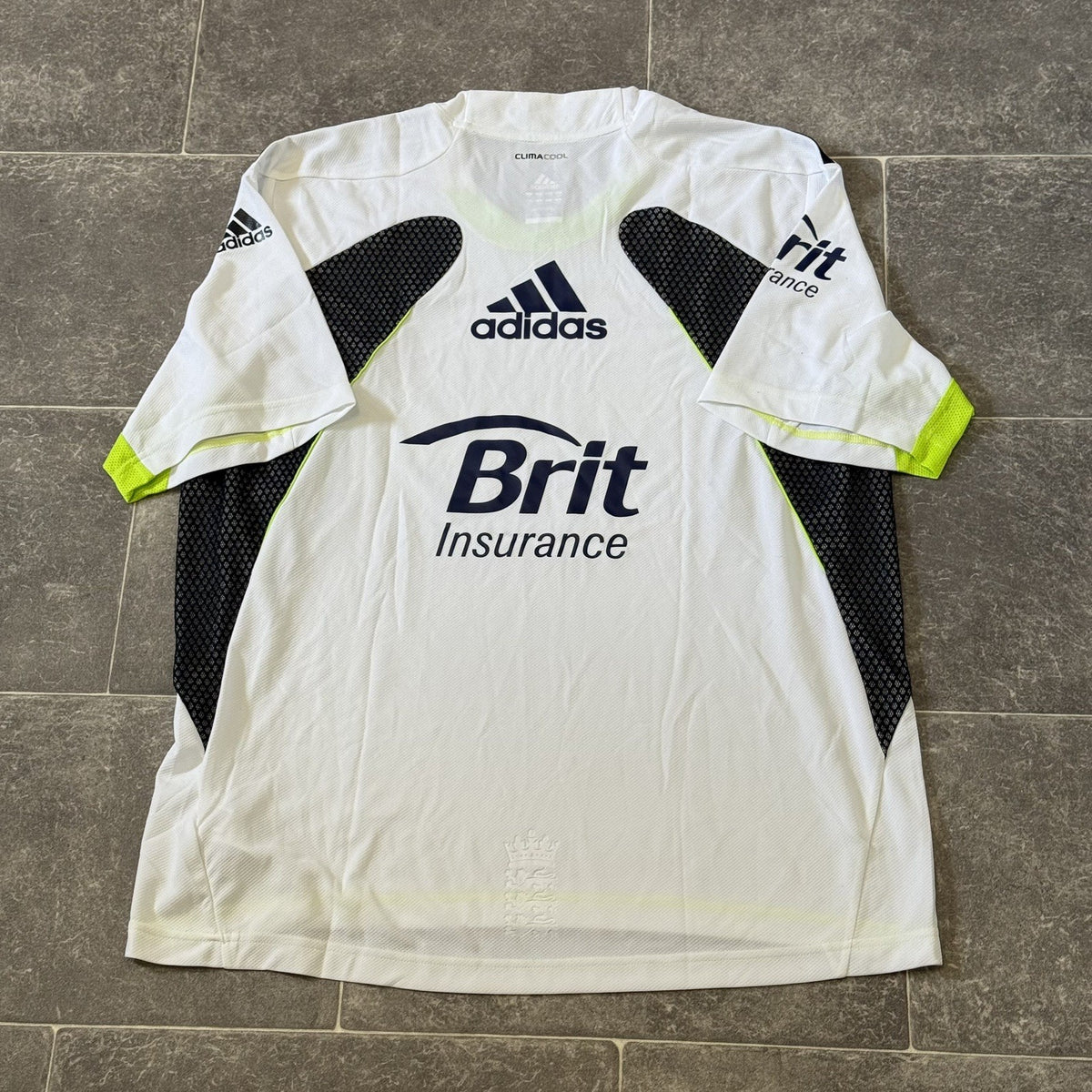 England Cricket Jersey 2010/11 White Training Shirt Mens Large
