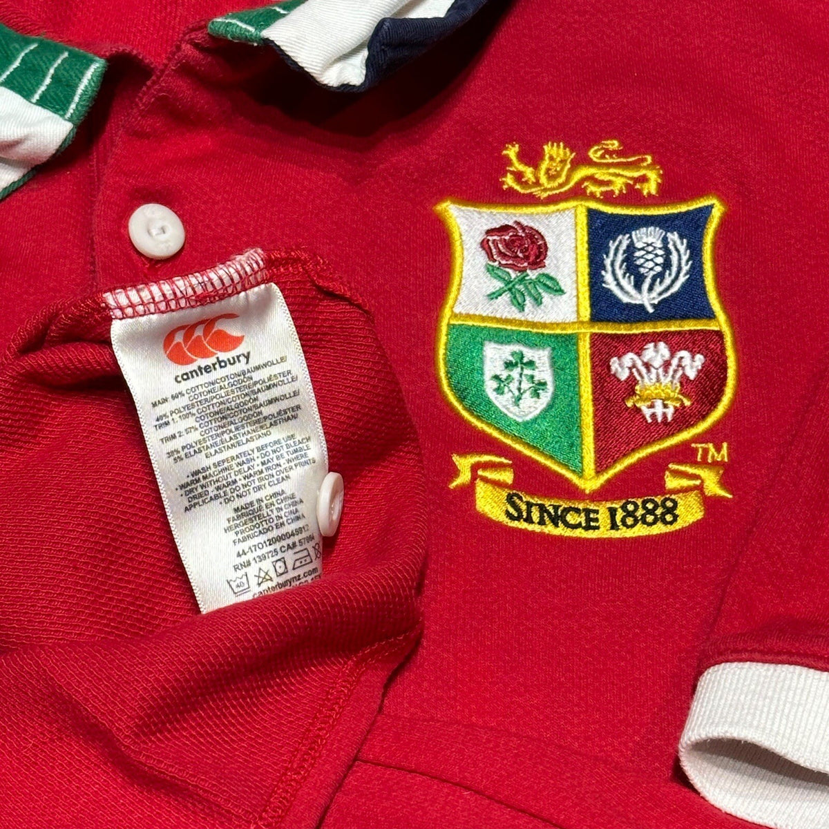2021 Canterbury British and Irish Lions Short Sleeve Classic Shirt Size L Large