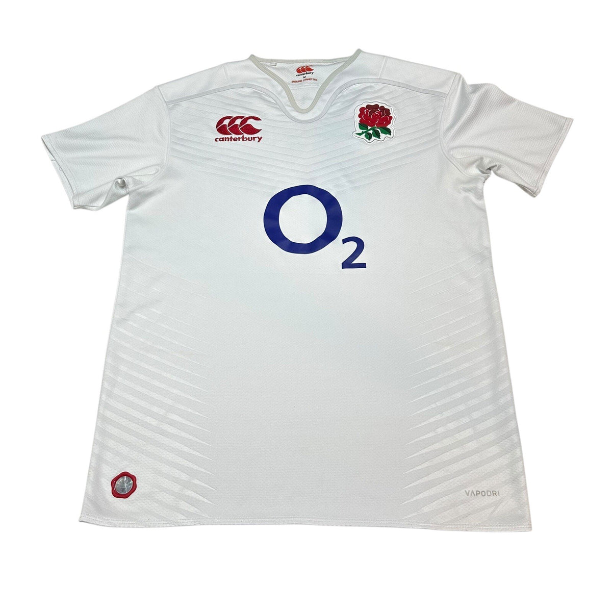 Canterbury England Rugby Shirt Mens M White 2015/2016 Jersey Union Rose