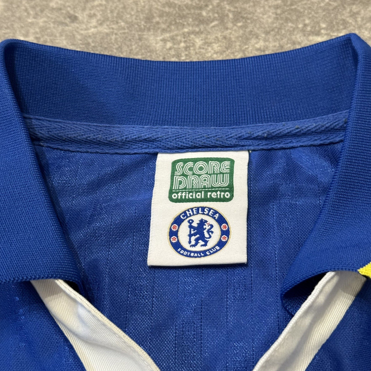 Score Draw Chelsea 1997 FA Cup Final Retro Football Shirt XXL 2XL Mens