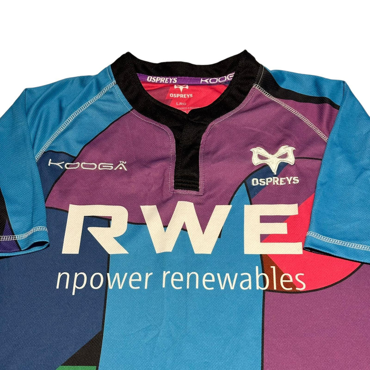 Ospreys Rugby Training Shirt 2010/2011 Kooga Large L Jersey Blue Purple Top B3H