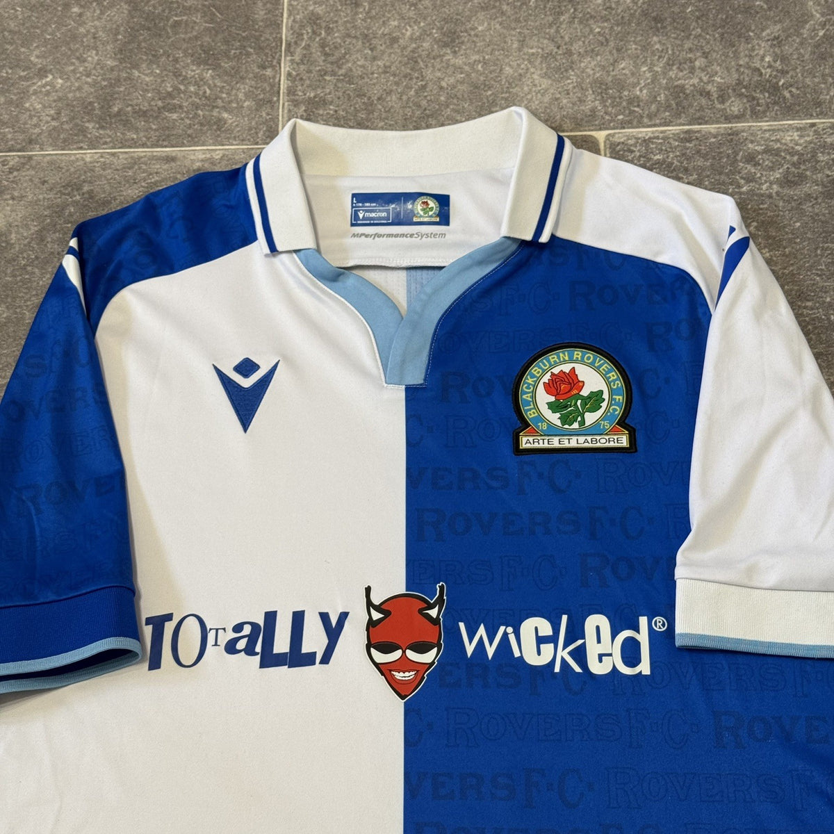 Blackburn Rovers Home 2023/2024 Macron Football Shirt Large Adults