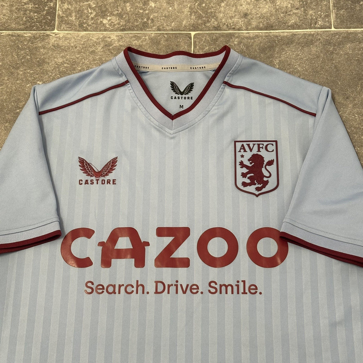 Aston Villa Castore 2022/2023 Cazoo Sponsor Football Shirt Men's Medium Blue