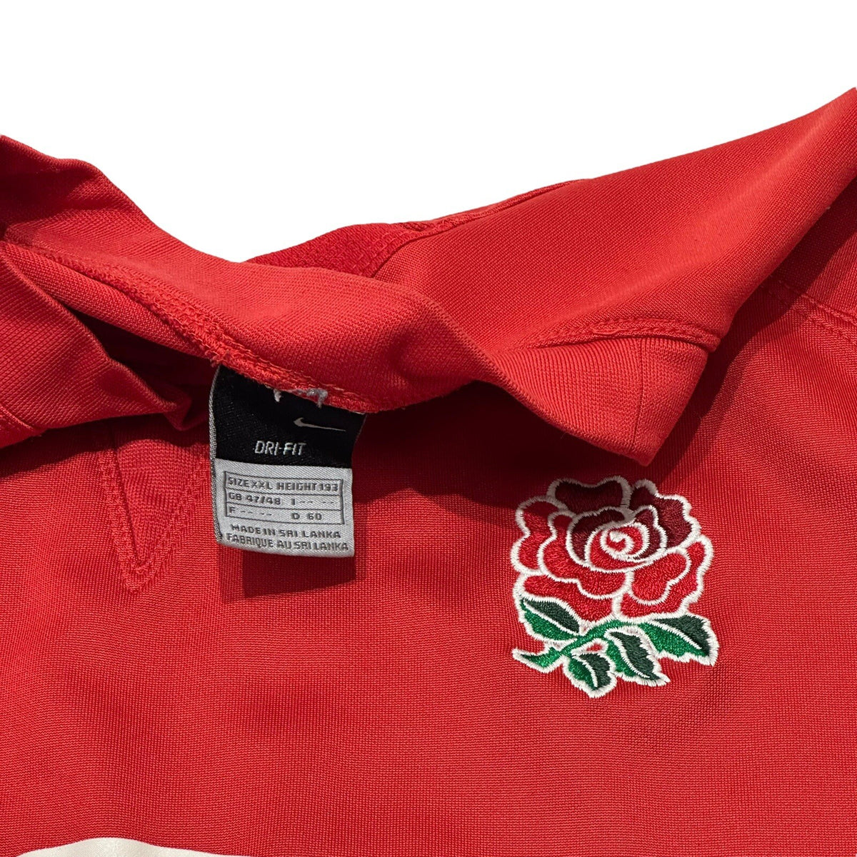 England Rugby Union Jersey Shirt Nike Red Training Shirt Size XXL