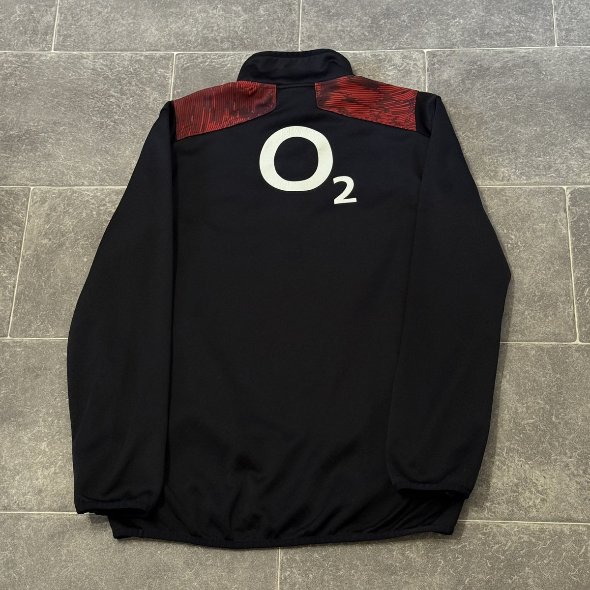 Canterbury England 1/4 Zip Top Medium Rugby Pullover Training Jersey Thermoreg