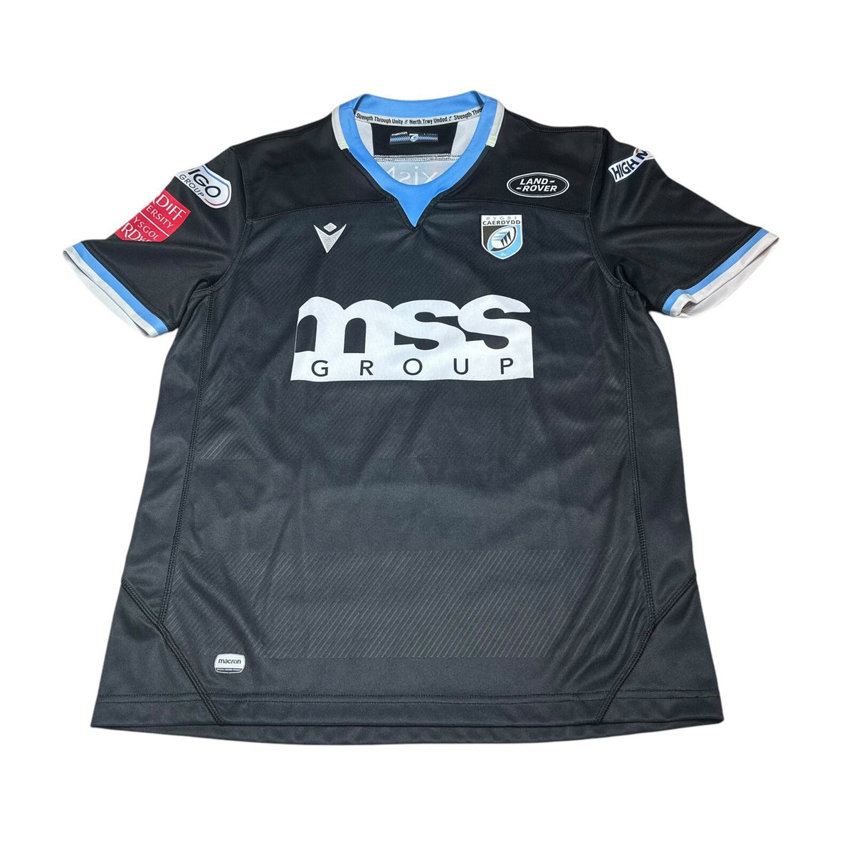 Cardiff Blues Rugby Away Shirt 2020/2021 - Macron Large L Jersey Pro Player
