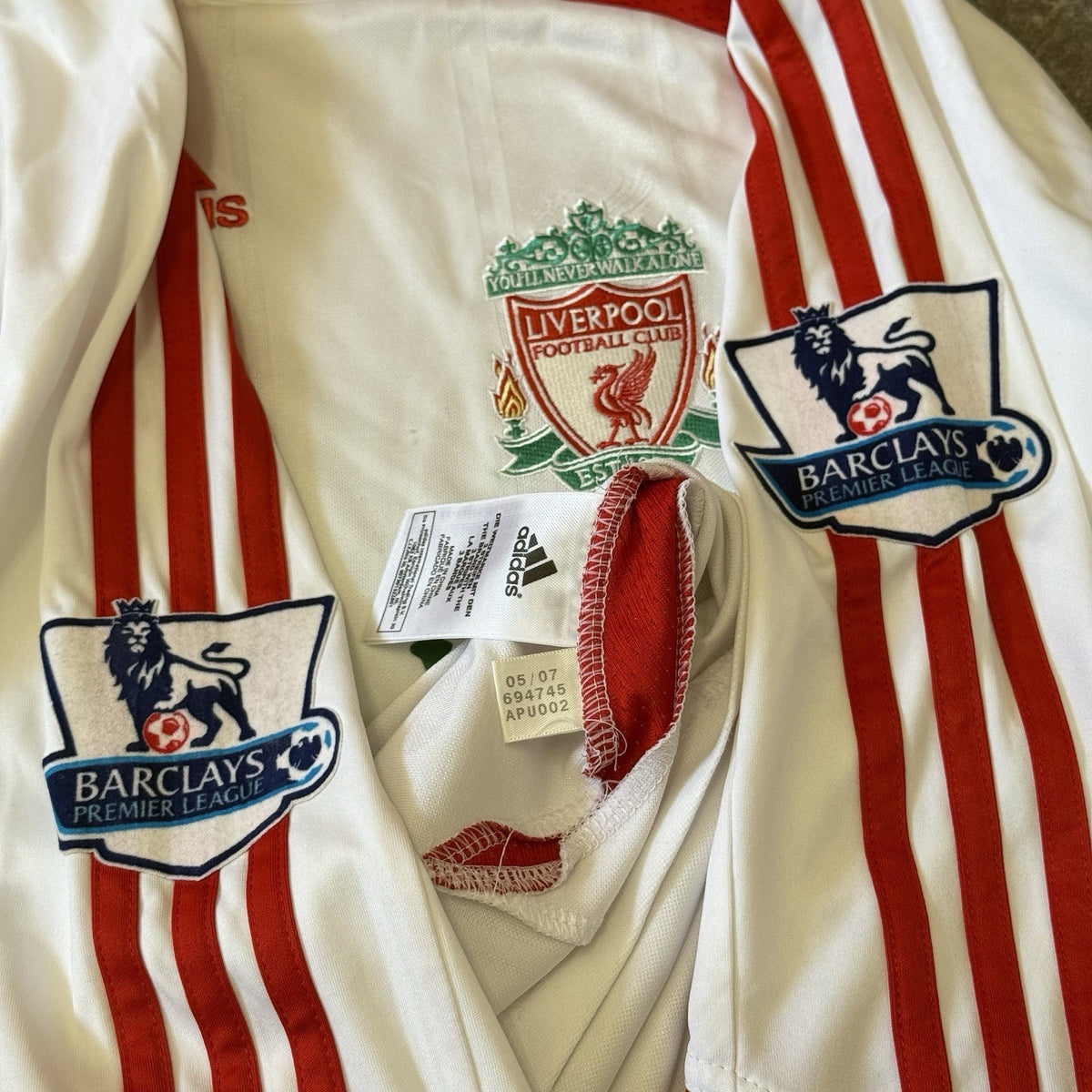 Liverpool Away Football Shirt 2007/08 Adults XXL 2XL Adidas