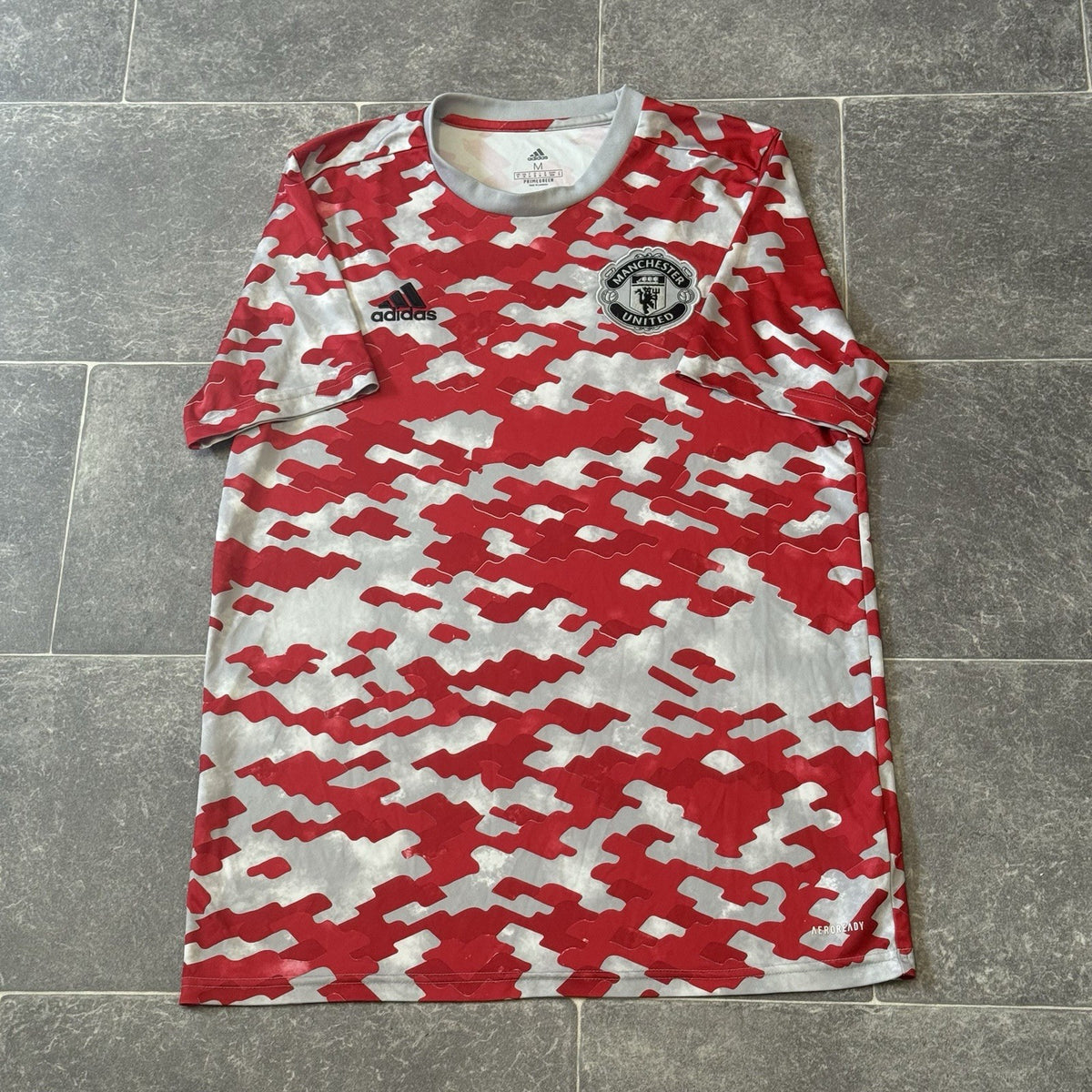 Manchester United pre-match football shirt Adidas Medium 2021 22 Soccer Jersey