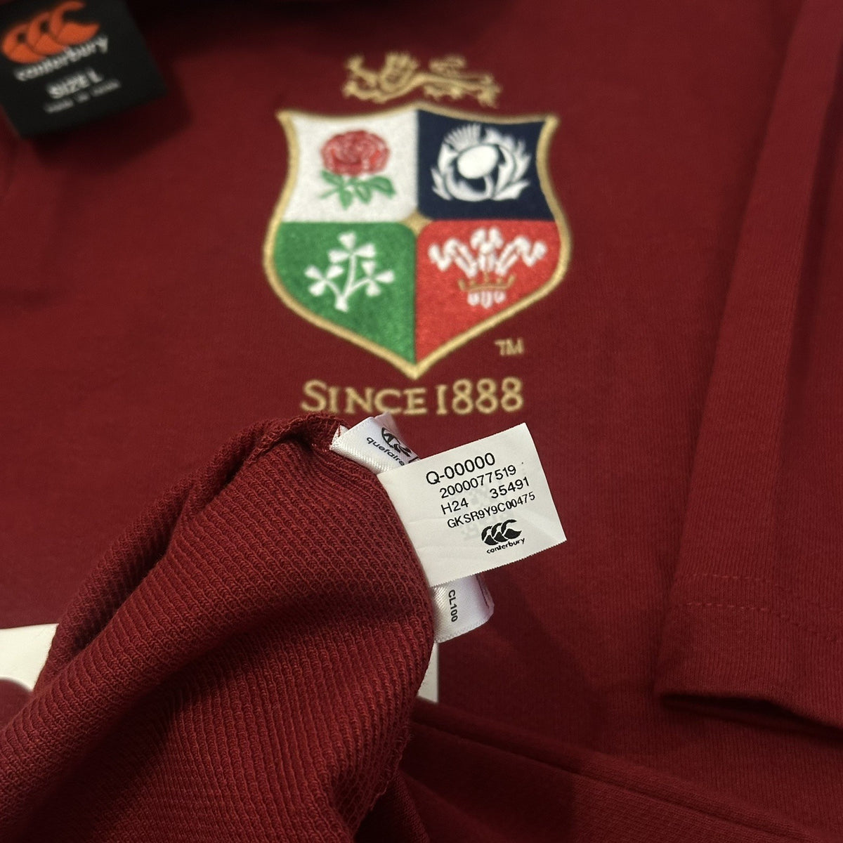 British Irish Lions Canterbury Rugby Jersey Shirt Size Large 2025