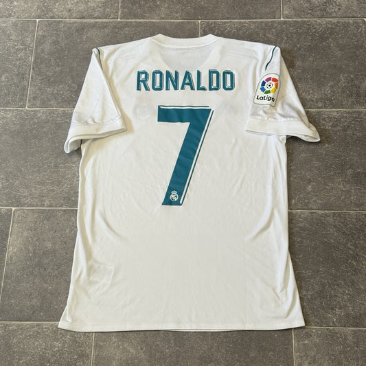 Cristiano Ronaldo Real Madrid 2017-18 home football shirt Small Adults