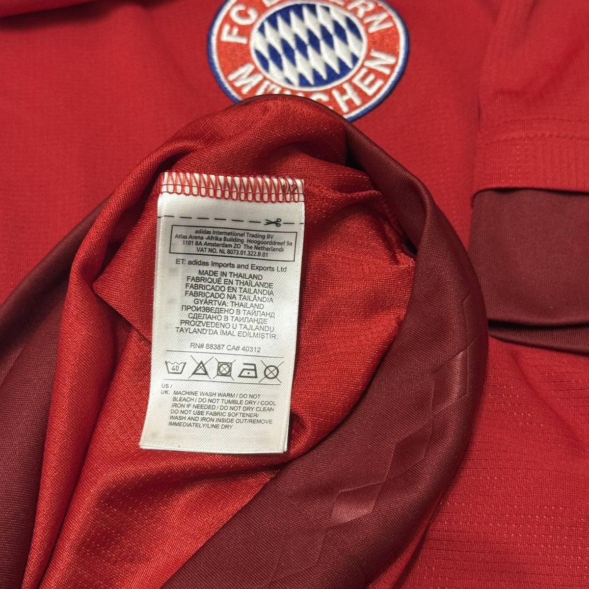 BAYERN MUNICH HOME FOOTBALL SHIRT 15/16 MENS ADIDAS JERSEY SIZE Medium