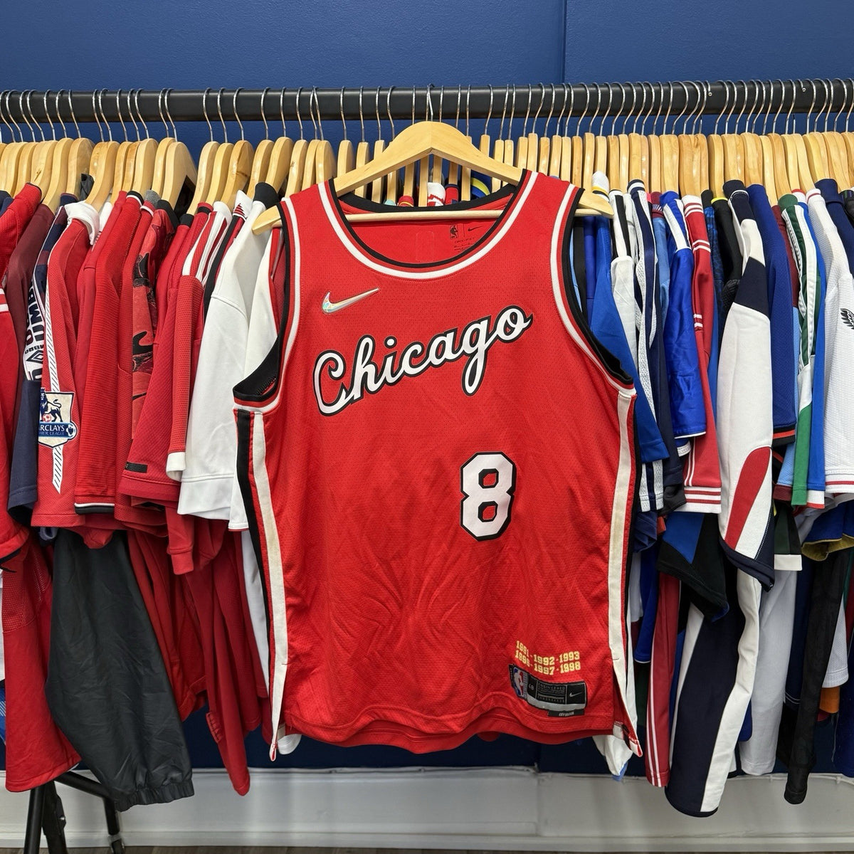 Nike ICON NBA Chicago Bulls City Edition Zach Lavine Jersey Large Adults