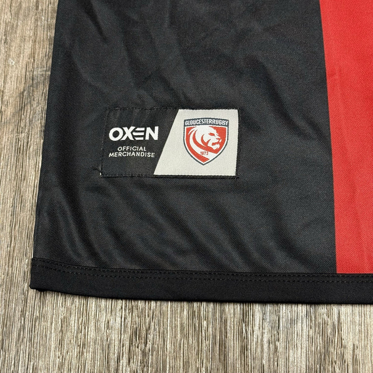 Gloucester Rugby European Shirt 2021/2022 Oxen Small Adults Jersey Black Top
